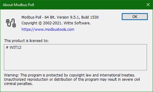 Modbus Poll registration key