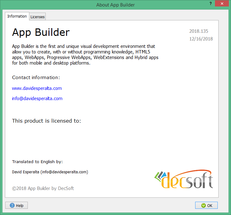 app builder 2018